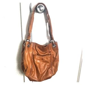 B. Makowsky tan leather bag